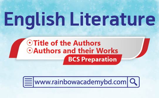 English Literature Authors Title & their Works